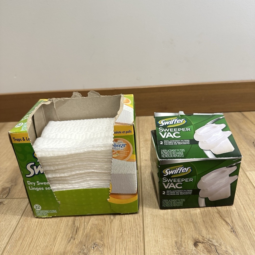 Swiffer Sweeper Vac Dry Refills Partial Box & 3 Filters